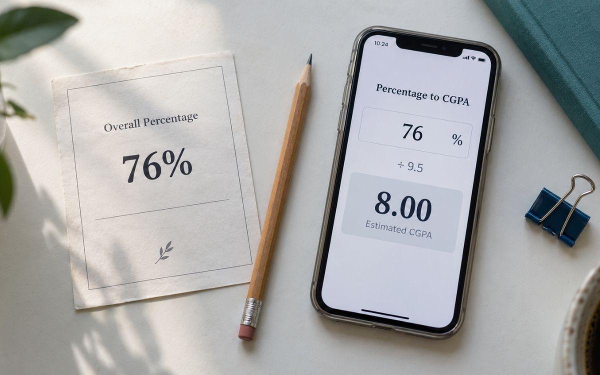 Percentage to CGPA conversion guide